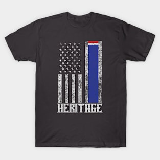 Paraguay Hispanic Heritage destressed flag T-Shirt